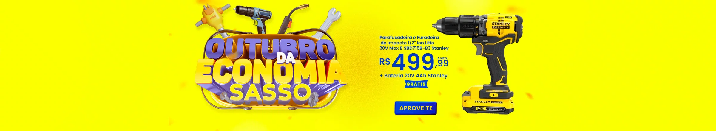 Outubro Parafusadeira Stanley
