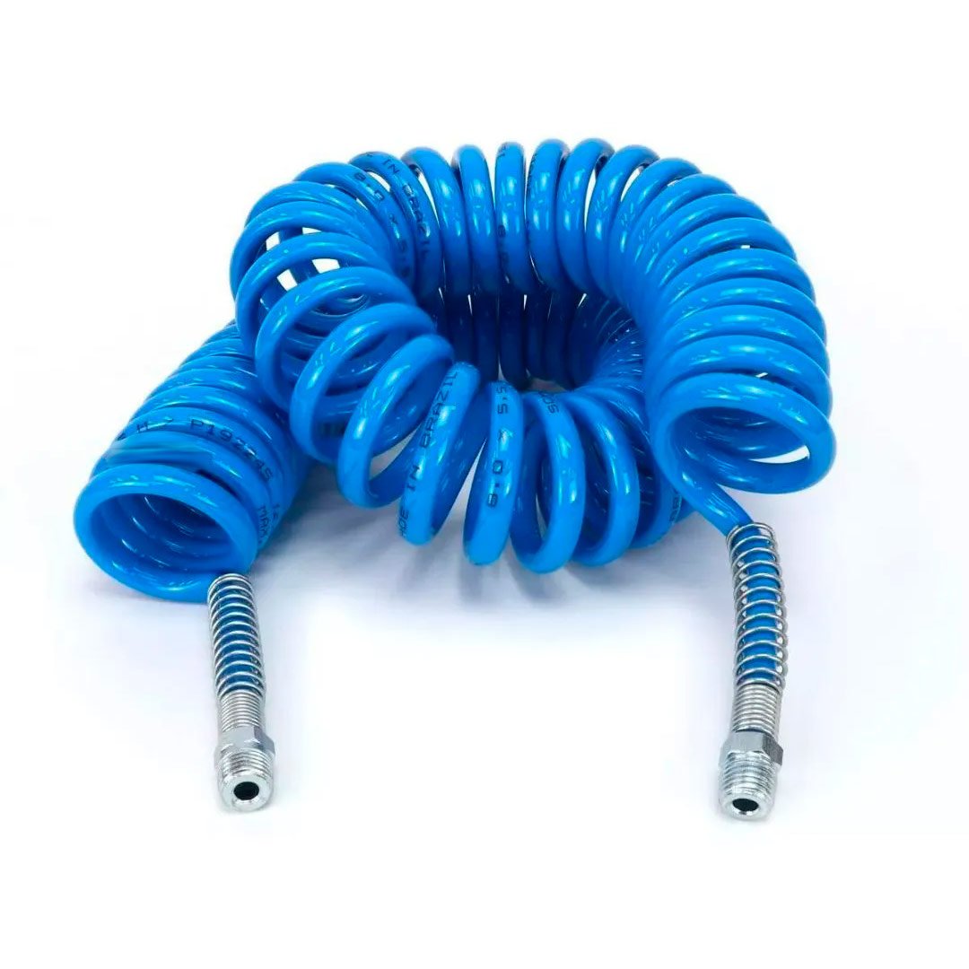 Mangueira Espiral PU 5m x 8mm Azul Hidraflux Mangueira Espiral PU 5m x 8mm Azul Hidraflux