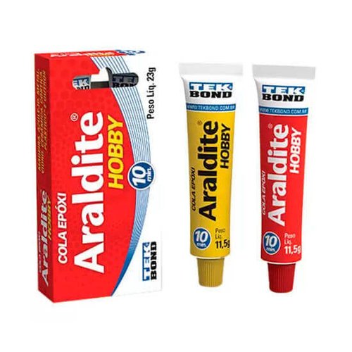 Araldite hobby 23g cola epoxi 10 minutos Tekbond