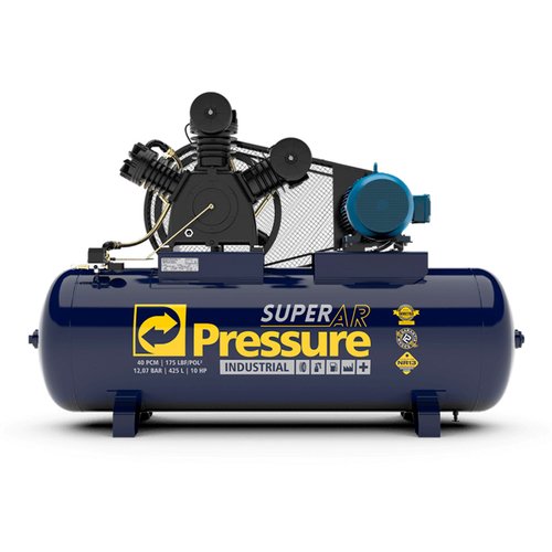 Compressor Ar 40PCM 425L 175psi 10Hp Trifásico Pressure