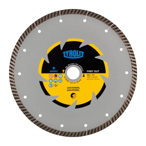 Disco de Corte Diamantado 180 X 2.4 X 7/8"Turbo Basic Tyrolit