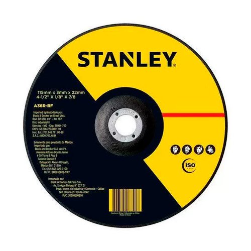 Disco Desbaste Metal 7"X1/4"X7/8" Sta0414 Stanley