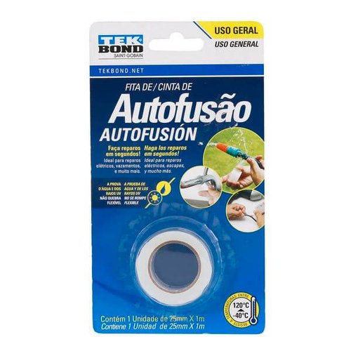 Fita auto fusao 25mm X 1m blister Tekbond
