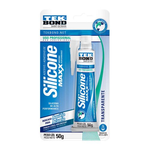 Silicone acético 50g aquário maxx blister Tekbond