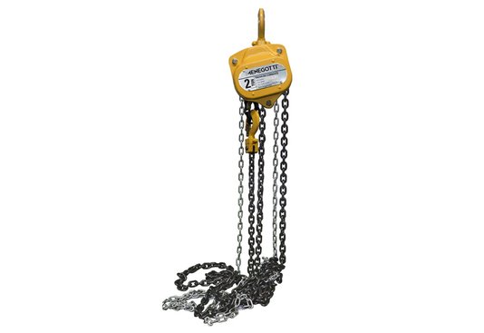 Talha de Corrente Manual 2Ton 3m elevação Menegotti