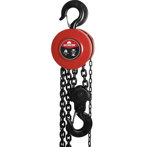 Talha Manual 1 Tonelada 5 metros Elevação Worker