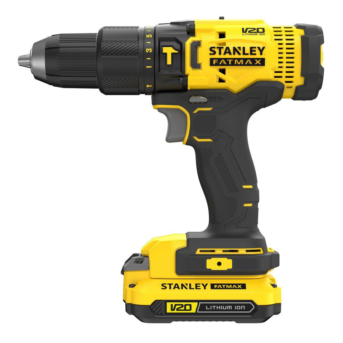 Parafusadeira e Furadeira Impacto Stanley SCD711D2K-BR 20V 2 Baterias e Carregador Parafusadeira e Furadeira Impacto Stanley SCD711D2K-BR 20V 2 Baterias e Carregador