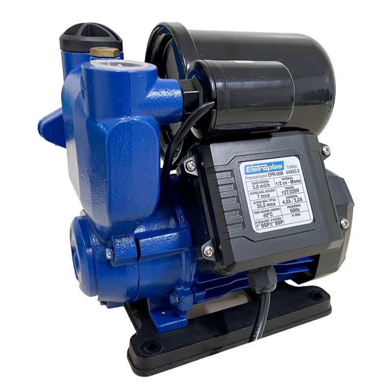 Pressurizador Rede Automático 1/2CV Bivolt Eletroplas EPR-50B Pressurizador Rede Automático 1/2CV Bivolt Eletroplas EPR-50B