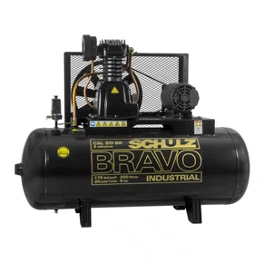 Compressor de Ar Schulz Bravo CSL 20BR/200 - 200 Litros, 5HP, 140 PSI, Trifásico