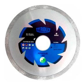 Disco de Corte Diamantado 110mm X 3/8"Liso Basic Tyrolit