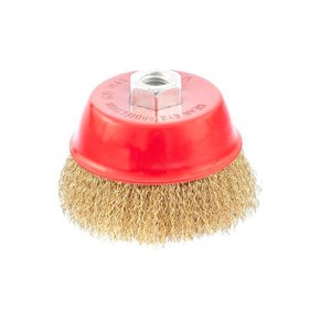 Escova  Copo Aço Carbono 75 mm Rosca M14