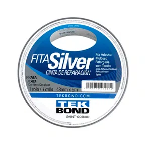 Fita Silver Tape Prata 48mm x 5m Tekbond Fita Silver Tape Prata 48mm x 5m Tekbond