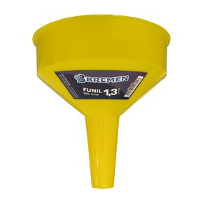 Funil Polietileno 175mm 8" Reto Amarelo Bremen 2118