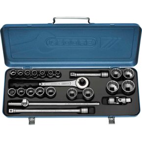 Jogo de Soquetes 25 Peças Estriado 1/2" GEDORE D19KMU