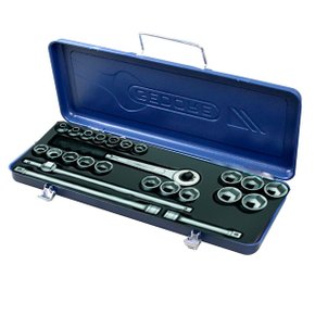 Jogo Soquete Sextavado 1/2" 24 Peças Gedore - 015512