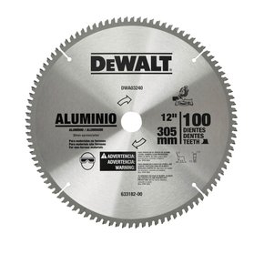 Lâmina Serra Esquadria 12" (305mm)100DT Aluminio Dewalt DWA03240