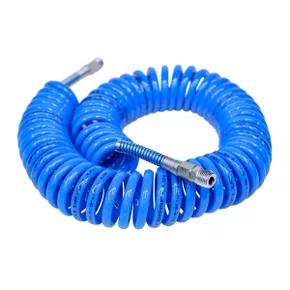 Mangueira Espiral PU 5m x 8mm Azul Hidraflux