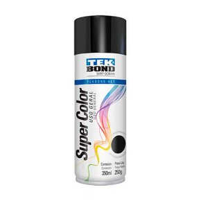Tinta spray preto brilhante 350ml Tekbond