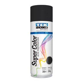 Tinta spray preto fosco alta temperatura 350ml Tekbond