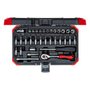 Jogo soquete 1/4  sextavado 4-13mm 33PCS GEDORE RED R49003033